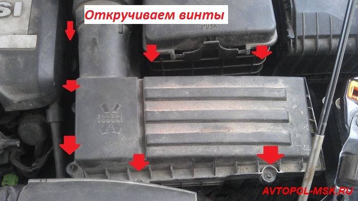 Замена воздушного фильтра на шкоде октавия А5 - видео и фото отчеты