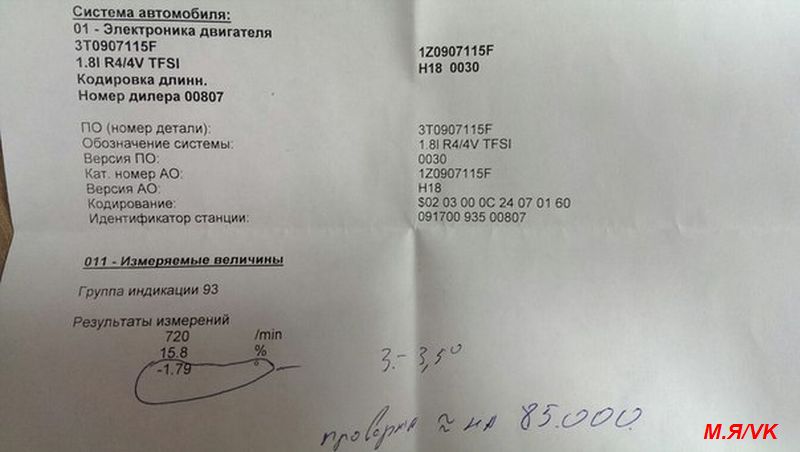 Замена цепи грм шкода октавия 1.8 tsi - стоимость работ и запчастей