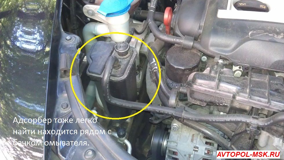 Фото отчет замены клапана адсорбера на Шкоде Октавия А5 1.8 TSI
