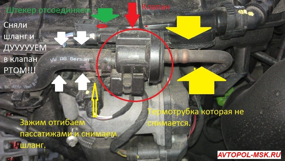 Как проверить клапан адсорбера ...