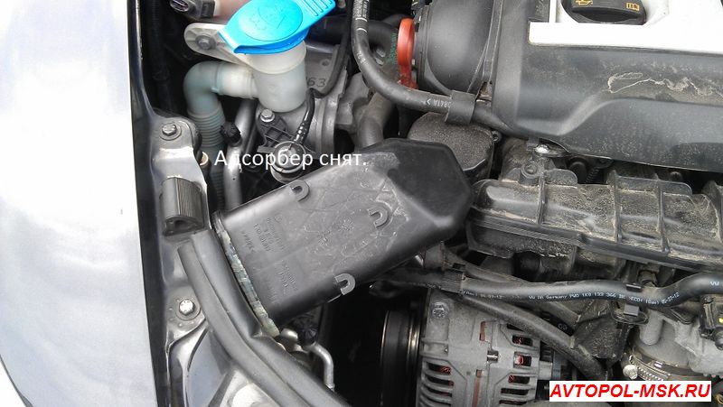 Как снять адсорбер -  Шкода Октавия А5 1.8 TSI