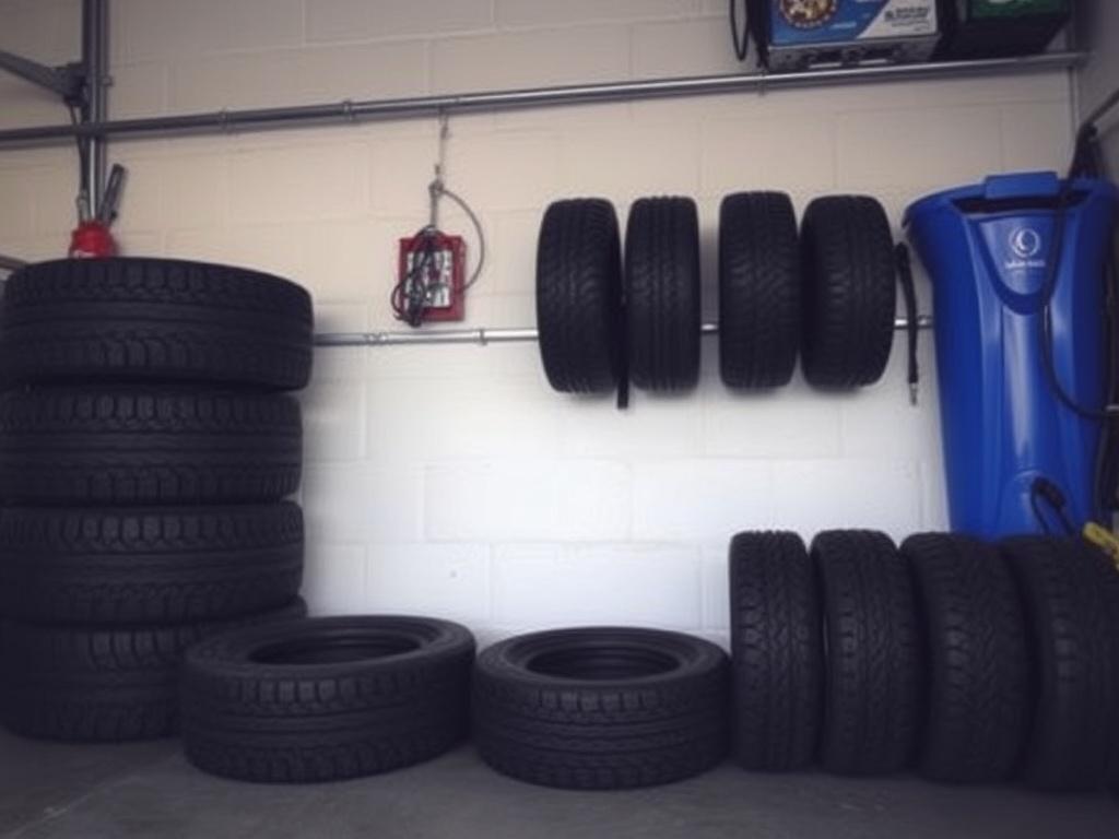 Store tires in the garage.фото