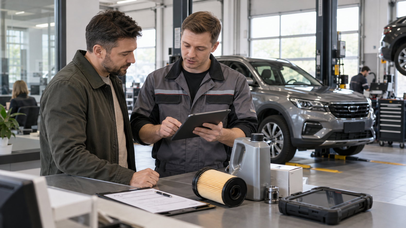 Плановое обслуживание автомобиля Geely в сервисе